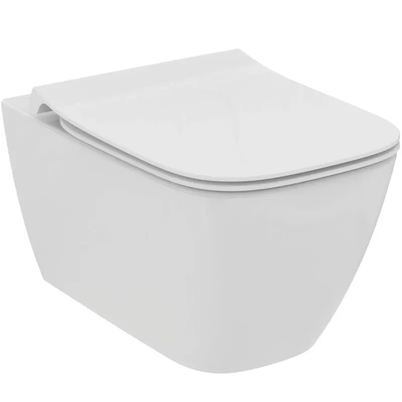 Подвесной унитаз Ideal Standard i.life B с технологией RimLS+ с тонким сиденьем Soft-close