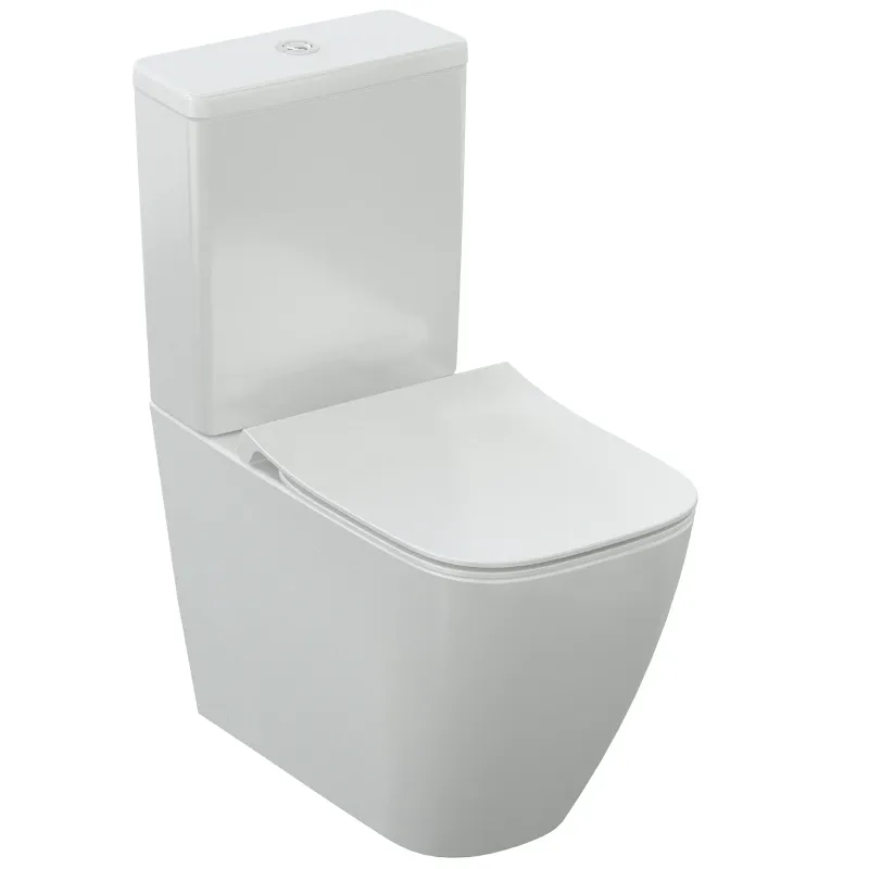 Напольный безободковый пристенный унитаз Ideal Standard i.life S с бачком и крышкой Soft-close
